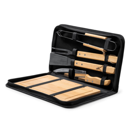 Set de barbecue avec personnalisation (Gravure monocouleur : Logo, Numéro, Nom, Texte)