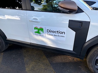 Autocollant pour véhicule - Format A4 pour les 2 portes Avant